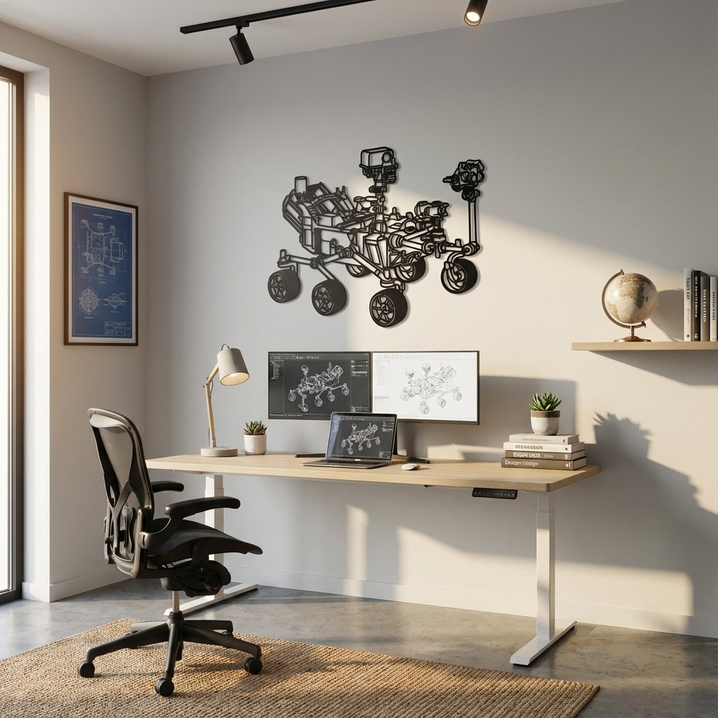 Mars Explorer Metal Wall Art - Interior Mockup