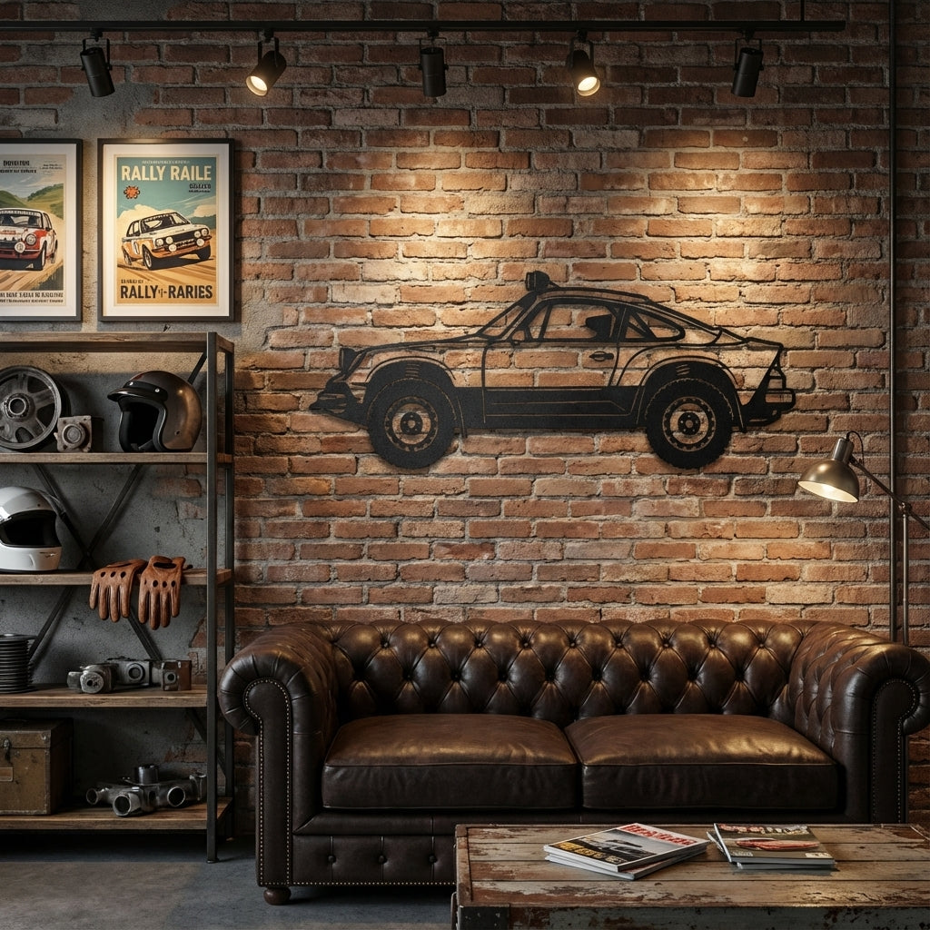Safari Outlaw Metal Wall Art - Interior Mockup