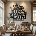 As For My House Metal Wall Art - Interior Mockup