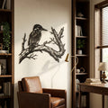 Kingfisher Perch Metal Wall Art - Interior Mockup