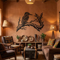 Kingfisher Perch Metal Wall Art - Interior Mockup