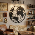 The Globe Metal Wall Art - Interior Mockup