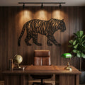 Abstract Tiger Metal Wall Art - Interior Mockup