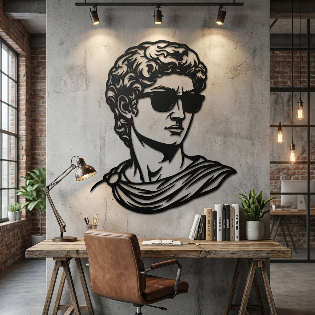 Apollo Shades Metal Wall Art - Interior Mockup