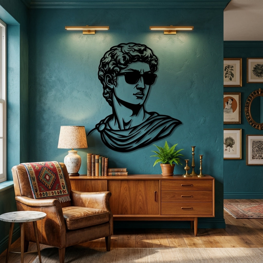 Apollo Shades Metal Wall Art - Interior Mockup