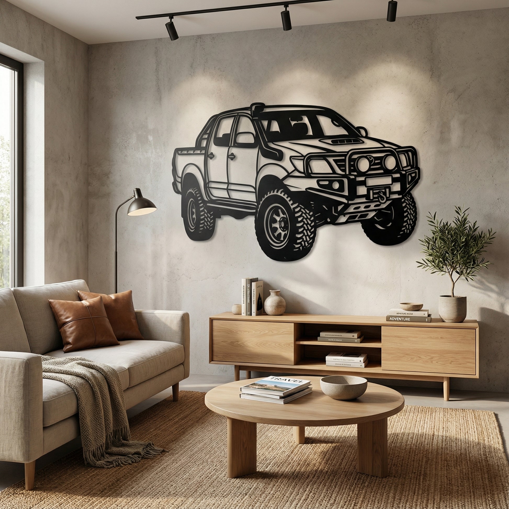 Off-Road Truck Metal Wall Art - Interior Mockup